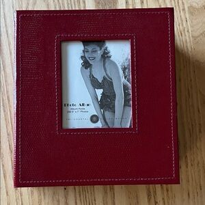 Red Leather like  Photo Album new never used